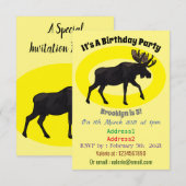 Moose cartoon illustratie kaart (Voorkant / Achterkant)