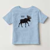 Moose cartoon illustratie kinder shirts (Voorkant)