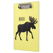 Moose cartoon illustratie klembord (Links)