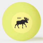 Moose cartoon illustratie pingpongballen (Achterkant)