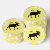 Moose cartoon illustratie poker chips (Opstapeling)