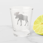 Moose cartoon illustratie shot glas (Achterkant)