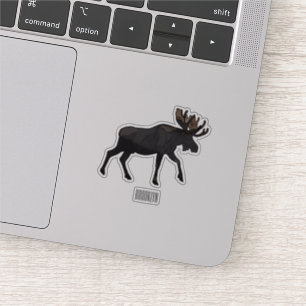 Moose cartoon illustratie sticker