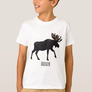 Moose cartoon illustratie t-shirt