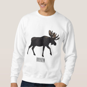 Moose cartoon illustratie trui