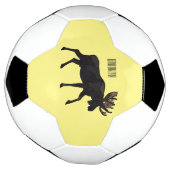Moose cartoon illustratie voetbal (Gedraaid)