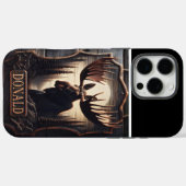 Moose Carving met naam Case-Mate iPhone Case (Achterkant (horizontaal))
