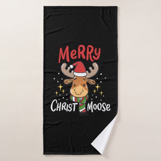 Moose Christmas (Serviette de bain)
