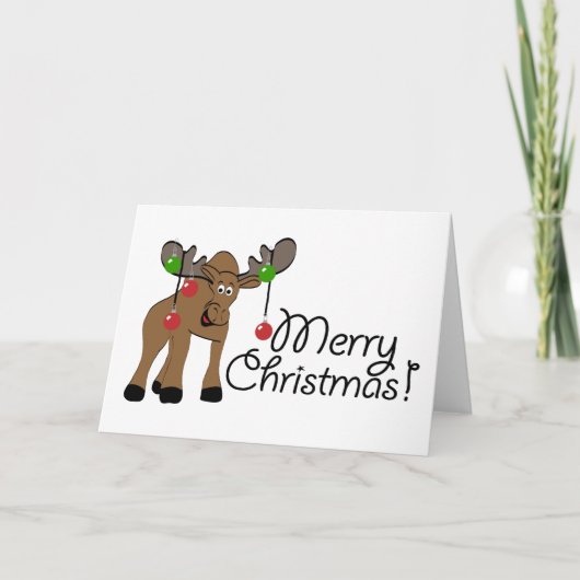 Moose Christmas Kaart (Voorkant)