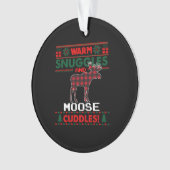Moose Christmas Pajama Shirt Moose Ugly Christmas (devant)