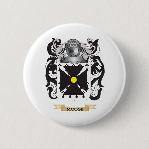 Moose Coat of Arms (familiekust) Ronde Button 5,7 Cm