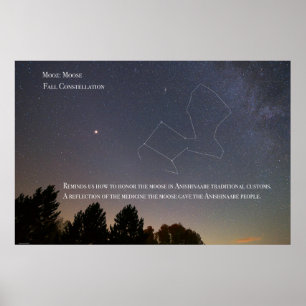 Moose Constellation Ojibwe Poster