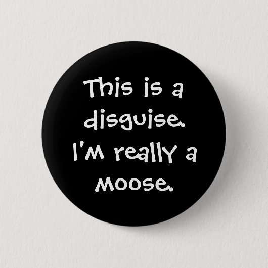 Moose Costume Ronde Button 5,7 Cm (Voorkant)