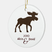 Moose Country Rustic kerstboom Ornament (Links)