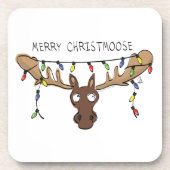 Moose Cute Funny Kerstmis Bier Onderzetter (Voorkant)