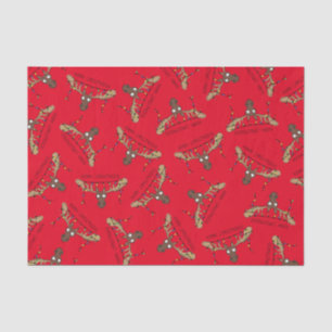 Moose Cute Funny Kerstmis Tissuepapier