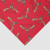Moose Cute Funny Kerstmis Tissuepapier (Detail)