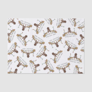 Moose Cute Funny Kerstmis Tissuepapier