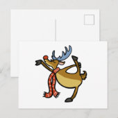 Moose dansende cartoon | achtergrondkleur kiezen briefkaart (Voorkant / Achterkant)