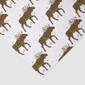 Moose Decorated voor de Feestdagen Tissuepapier (Detail)