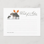 Moose Deer Famille Mots de conseil Maman Carte pos (Dos)
