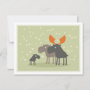 Moose Deer Family Words of Advice mammie Briefkaar Advieskaart