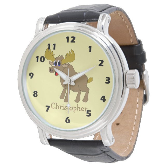 Moose Design Horloge (Gekanteld)