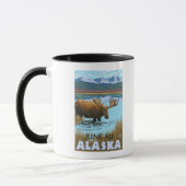 Moose Drink aan het meer - Juneau, Alaska Mok (Links)