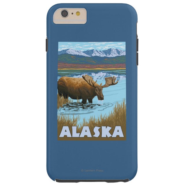 Moose Drink Poster voor watervlekreizen Case-Mate iPhone Case (Achterkant)
