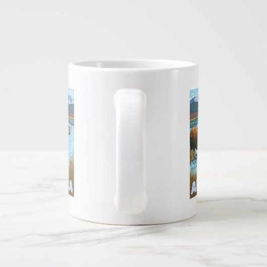 Moose Drink Poster voor watervlekreizen Jumbo Mok (Achterkant)