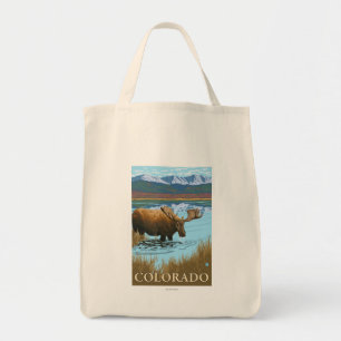 Moose DrinkingColorado Tote Bag