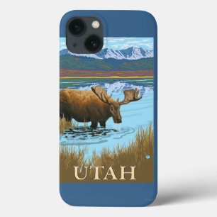 Moose DrinkingUtah iPhone 13 Hoesje