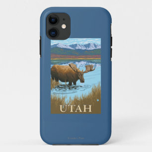 Moose DrinkingUtah iPhone 11 Hoesje