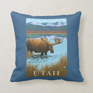 Moose DrinkingUtah Kussen