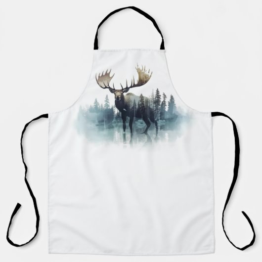 Moose dubbele belichting voor een bos schort (Voorkant)