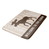 Moose Elk Birch Trees Rustic Lodge Cabin Badmat (Gekanteld)