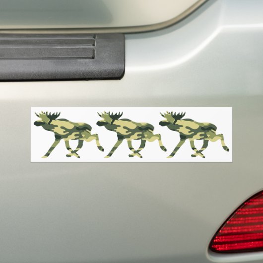 Moose / Elk Woodland Camouflage / Camo Bumpersticker (Op auto)