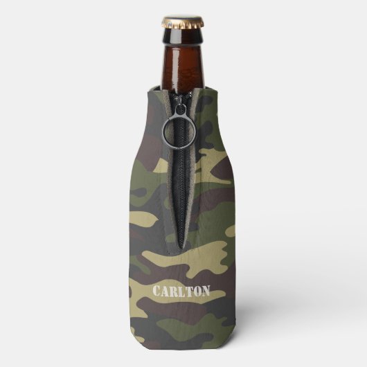 Moose en Camo Flesjeskoeler (Fles Achterkant)