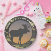Moose en Camo Papieren Bordje (Feest)