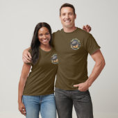 Moose en Camo Round Design T-Shirt (Unisex)