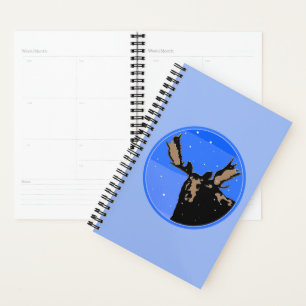 Moose en hiver - Art original de la faune