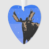 Moose en hiver - Art original de la faune (devant)