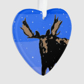 Moose en hiver - Art original de la faune (devant)