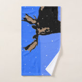 Moose en hiver - Art original de la faune (Serviette à main)