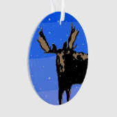 Moose en hiver - Art original de la faune (devant)