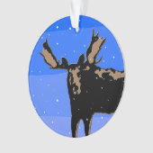 Moose en hiver - Art original de la faune (devant)