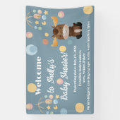 Moose en Mobiel baby shower banner (Verticaal)
