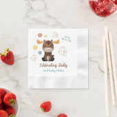 Moose en Mobiel baby shower cocktail servetten (Insitu)