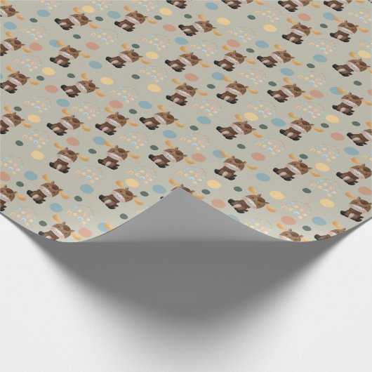 Moose en Mobiel baby shower inpakpapier (Hoek)