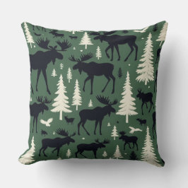 Moose en pijnbomen kussen